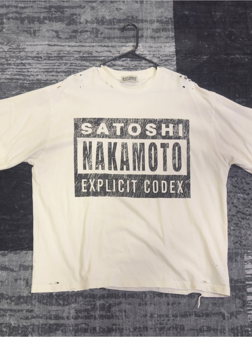 Satoshi Nakamoto Graphic Tee - White